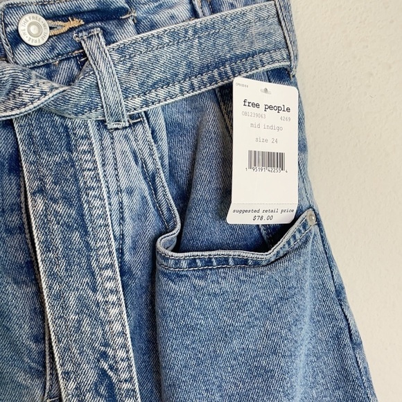 NWT Free People East Of Eden Denim Mini Skirt 24 - Picture 6 of 12